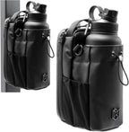 Bolsa magnética para botellas para hombres y mujeres, bolsa de gimnasio para gimnasio, viajes, trabajo y deportes, mantén tus artículos fuera del suelo sucio del gimnasio con accesorio magnético (negro)