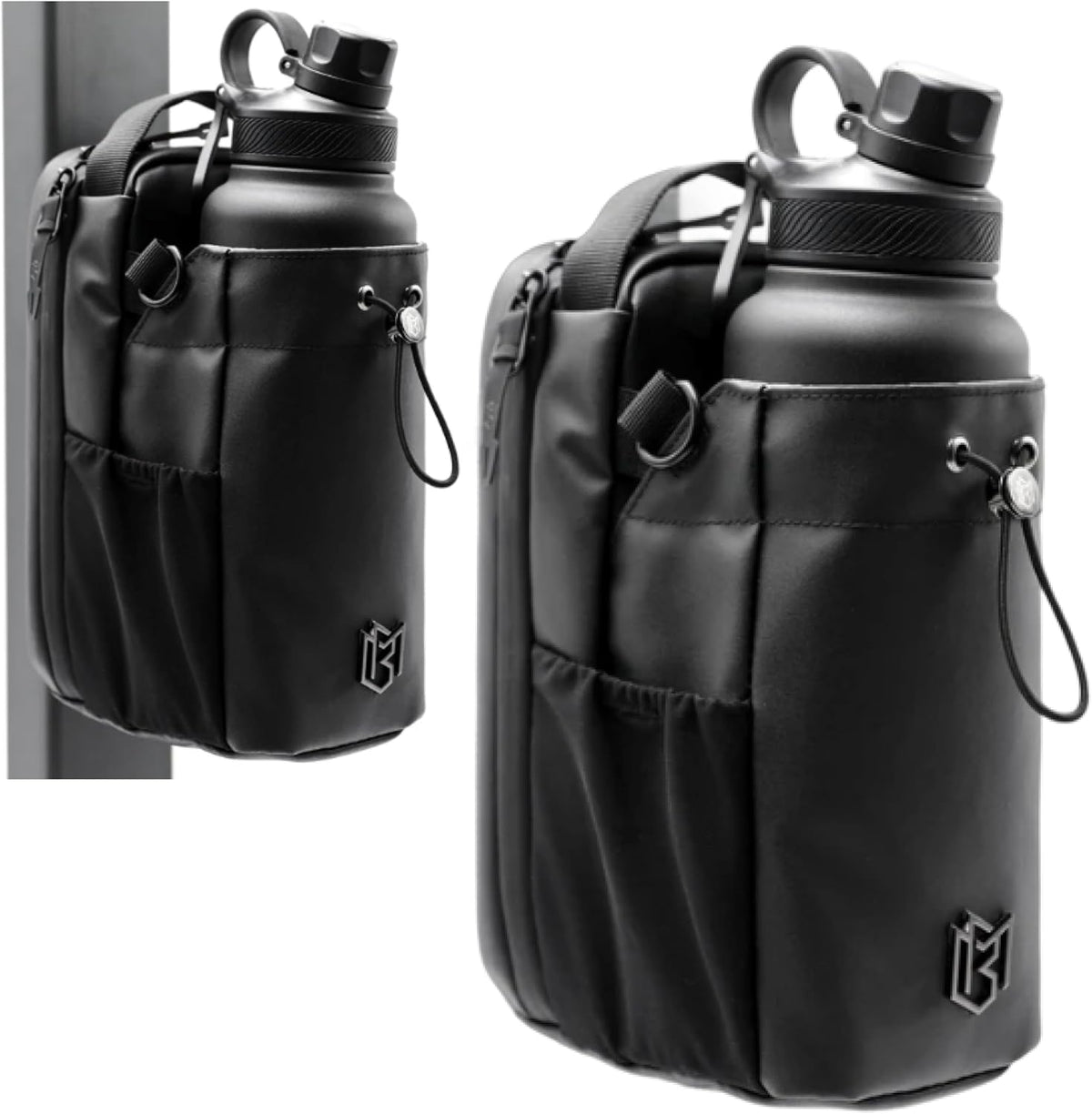 Bolsa magnética para botellas para hombres y mujeres, bolsa de gimnasio para gimnasio, viajes, trabajo y deportes, mantén tus artículos fuera del suelo sucio del gimnasio con accesorio magnético (negro)