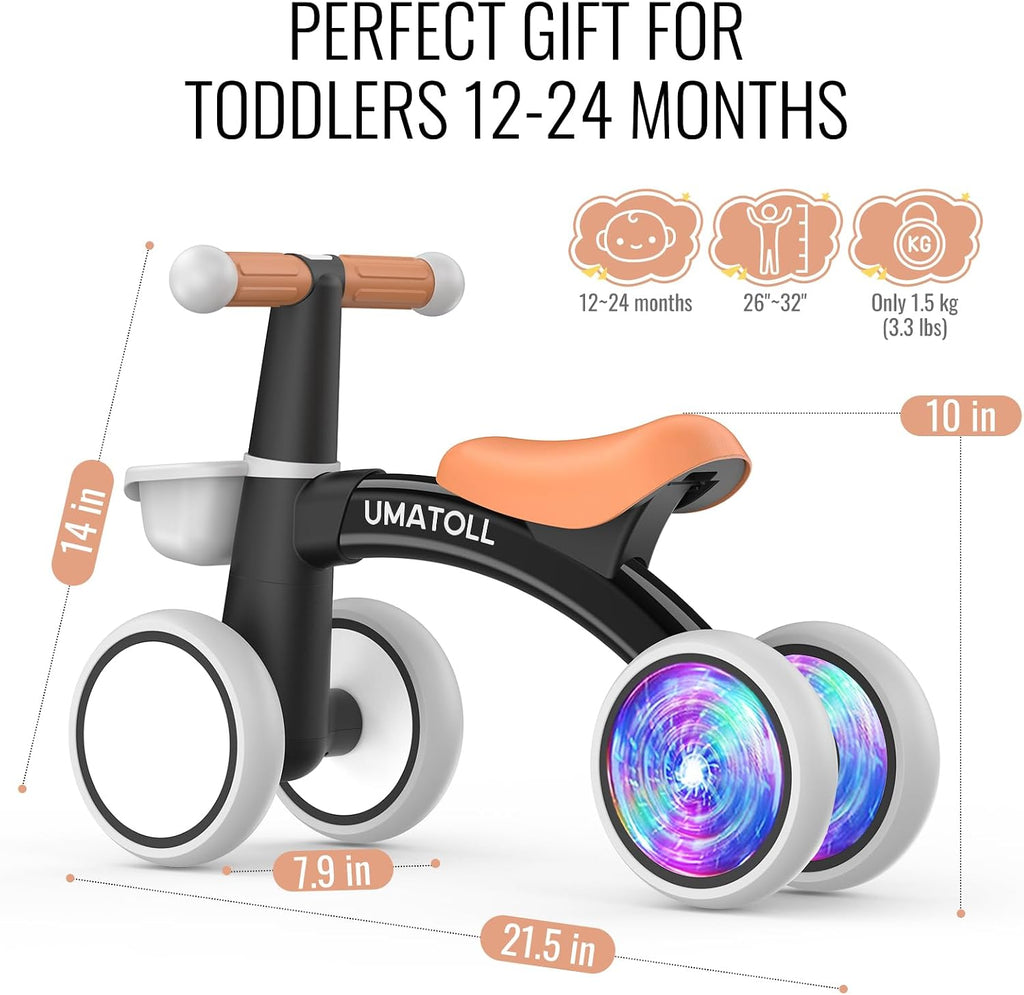 Umatoll Juguete de bicicleta de equilibrio para bebé para niño de 1 año