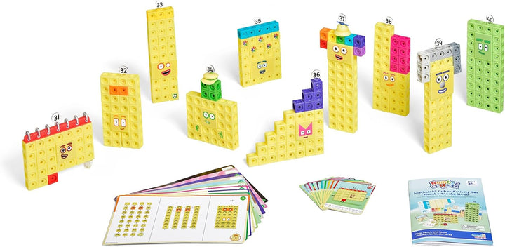 hand2mind Numberblocks 31-40 MathLink Cubos - Juego de actividades,...