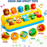 Juguetes interactivos emergentes de animales con música y