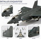 F-35I Lightning II Modelo 1/72 – Stealth Fighter Jet Metal Pre-construido Modelo de exhibición con soporte – Regalo coleccionable para fanáticos de la aviación militar
