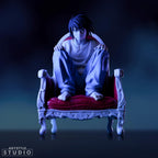 ABYSTYLE Studio Death Note Detective L SFC Figura coleccionable de PVC de 5.5 pulgadas de alto, estatua de anime, figura de manga de anime, decoración del hogar, habitación y oficina, regalo