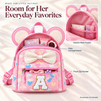 Luvbagg Linda mochila con inicial para niñas, mini bolsa de viaje para