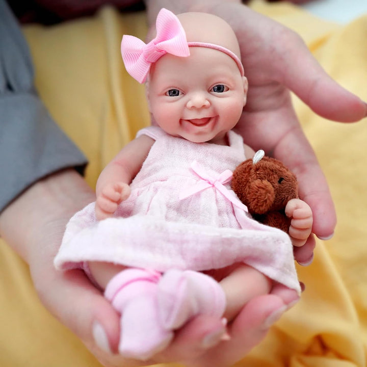 Bebés Reborn de Silicona de Cuerpo Completo de 7", Muñeca Recié...