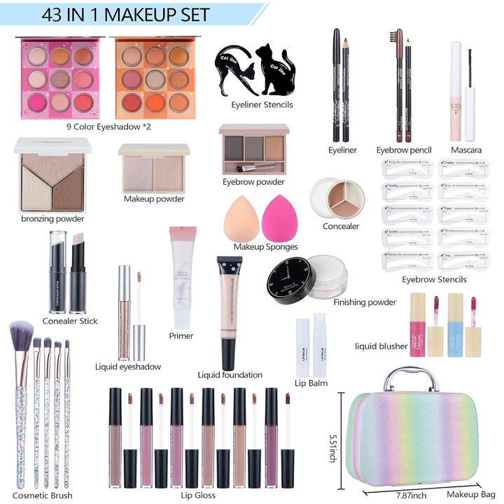 Kits de maquillaje para niñas y adolescentes, set de regalo de maqu...
