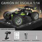 Geoxor Coche de control remoto a escala 1:14 de más de 30 KM/H de alta velocidad, cuerpo de aleación, autos RC rápidos para niños de 8 a 12, 2.4 GHz, todo terreno, camión a control remoto con 2
