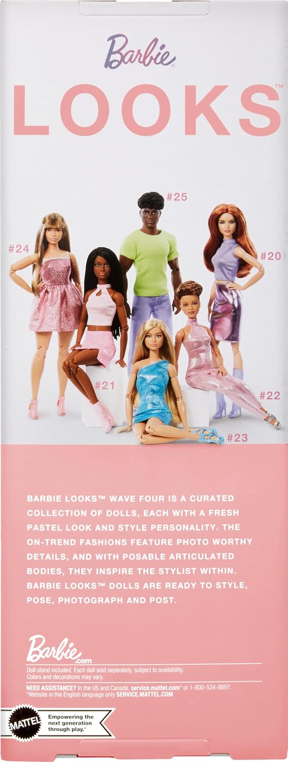 Muñeca Barbie Looks, colección No. 22 con corte Pixie y moda modern...