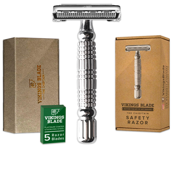 Maquinilla de afeitar segura Vikings Blade The Chieftain más 5 supe...