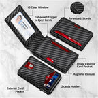 GHUKY Cartera minimalista para hombre, cartera delgada con bloqueo RFID