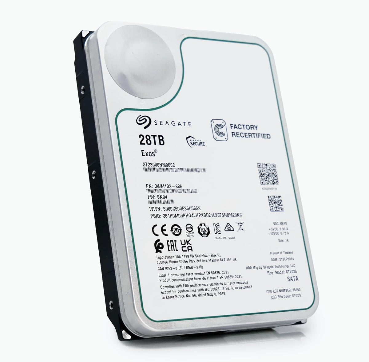 Seagate Exos - Disco duro interno de 28 TB, 3.5 pulgadas, CMR SATA...