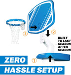 GoSports Splash Hoop PRO - Elige tu color - Juego de baloncesto para piscina; incluye una canasta de baloncesto para agua para colocar junto a la piscina, 2 balones y una bomba