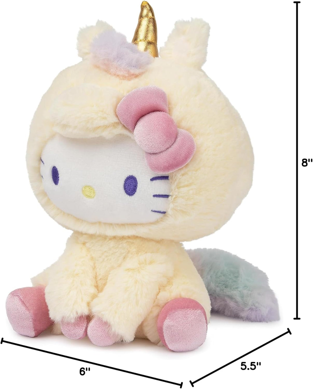 GUND Sanrio Hello Kitty - Juguete de peluche de unicornio