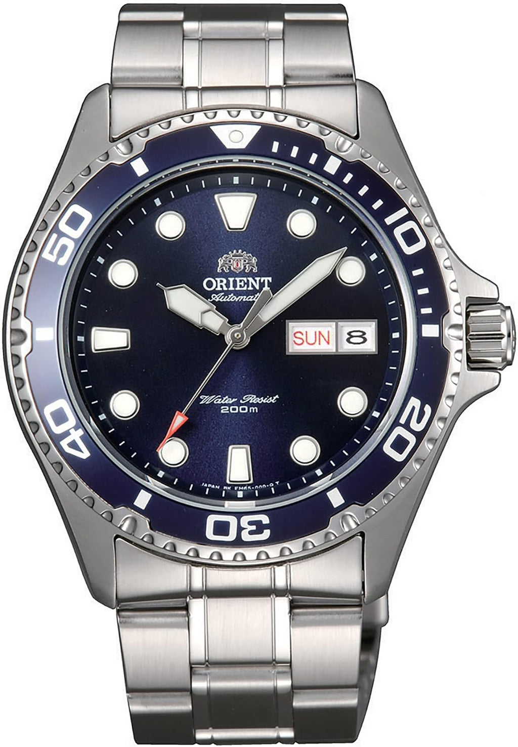 Orient Reloj de buceo automático / de cuerda manual de acero inoxidable para hombre, japonés, 200 metros