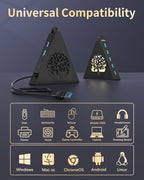 JoyReken, J7-TR-BK-2FT, hub USB 3.0 de 7 puertos