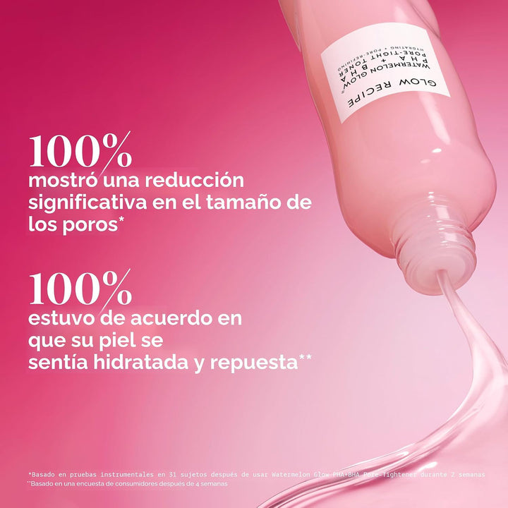 Glow Recipe PHA + BHA Tónico Facial - Minimizador de Poros de Cuida...