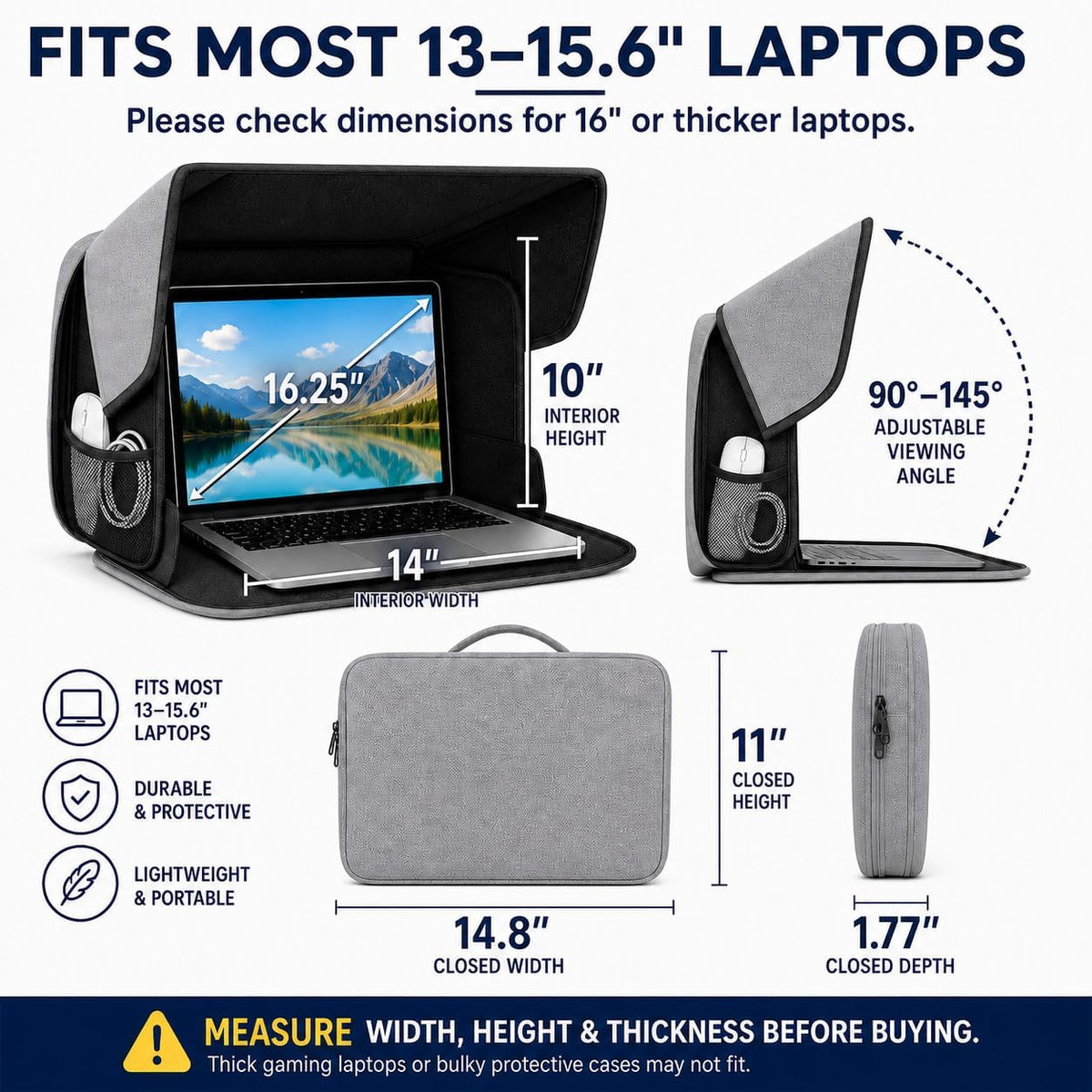 Parasol para laptop actualizado 2026 para trabajar al aire libre, s...