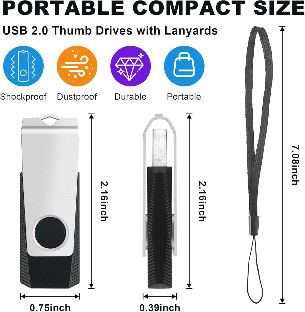 Memoria USB de 8 GB, paquete de 10 unidades de memoria USB a granel...