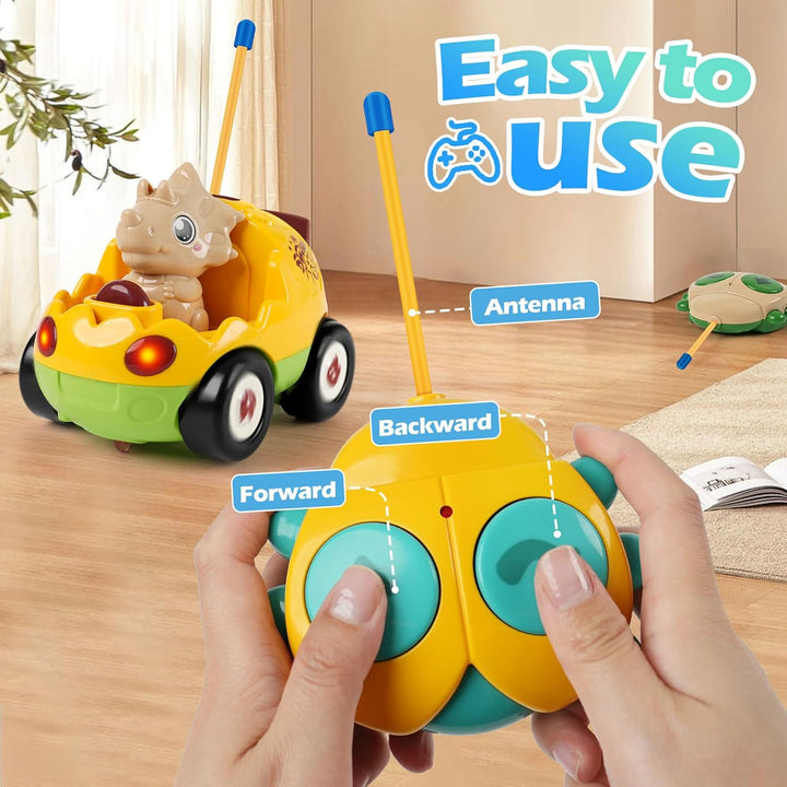 Juguete de automóvil de dinosaurio a control remoto para