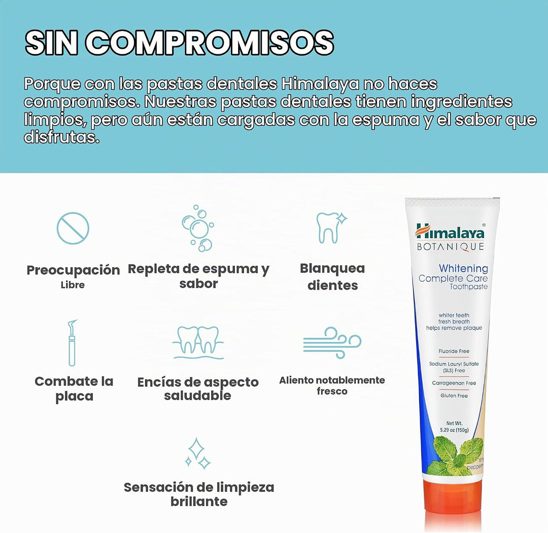 Himalaya Botanique Complete Care - Pasta de dientes blanqueadora, s...