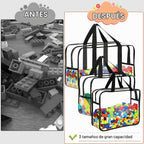 6 unidades Bolsas de almacenamiento de juguetes Grande, XL, XXL con etiquetas Organizador de juguetes transparente