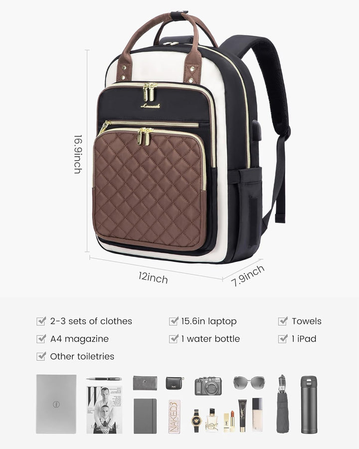 LOVEVOOK Mochila para computadora portátil para mujer, bolsa para l...