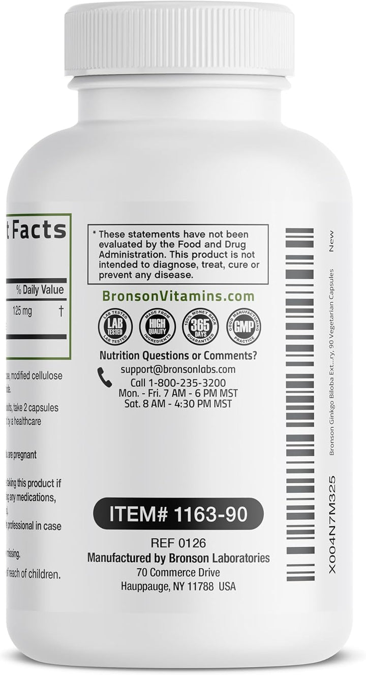 Bronson Ginkgo Biloba Extra Strength Apoya la función cerebral y la...