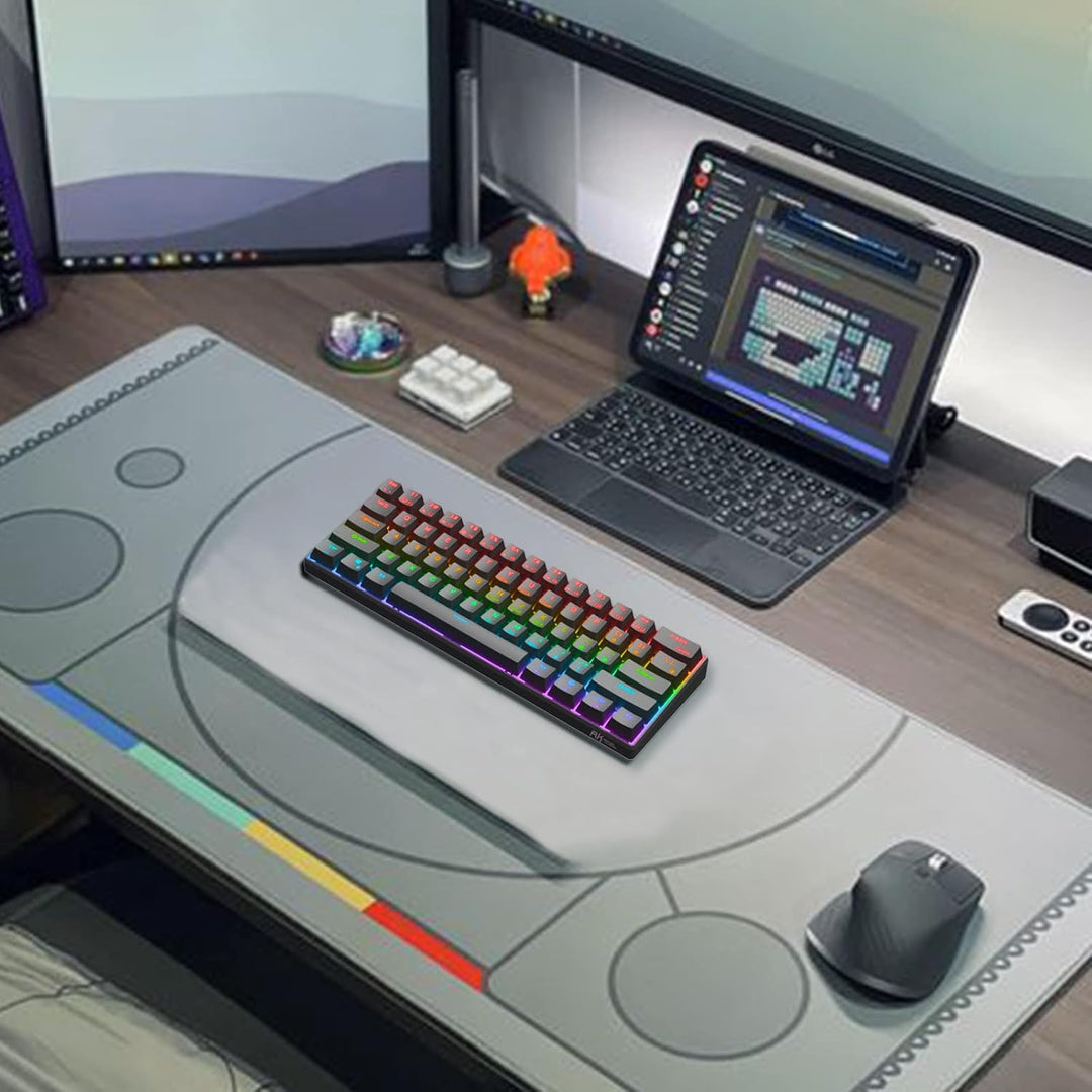 RK ROYAL KLUDGE RK61 Teclado mecánico con cable 60% para juegos pro...
