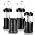 Lámpara Lepro Linternas LED para campamento, paquete de 4, plegables, IPX4