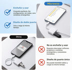 Adaptador de cámara USB C, divisor de carga PD 2 en 1 para iPhone