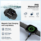 Reloj inteligente para hombre, pantalla curva AMOLED de 2.01 pulgadas, rastreador de fitness con respuesta/hacer llamadas, más de 100 modos deportivos, reloj de fitness con frecuencia cardíaca 24/7/monitor de sueño/podómetro, resistente al agua IP68, para