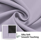 SimpleHome - Cortinas opacas 100 % lilas para oscurecer la sala de estar, 63 pulgadas