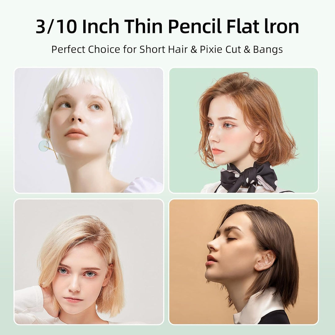Mvxitanny - Planchas planas pequeñas para cabello corto, plancha de...