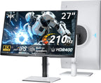 KTC Monitor de juego blanco de 27 pulgadas 1440P 200Hz, OC 210Hz, H27T6