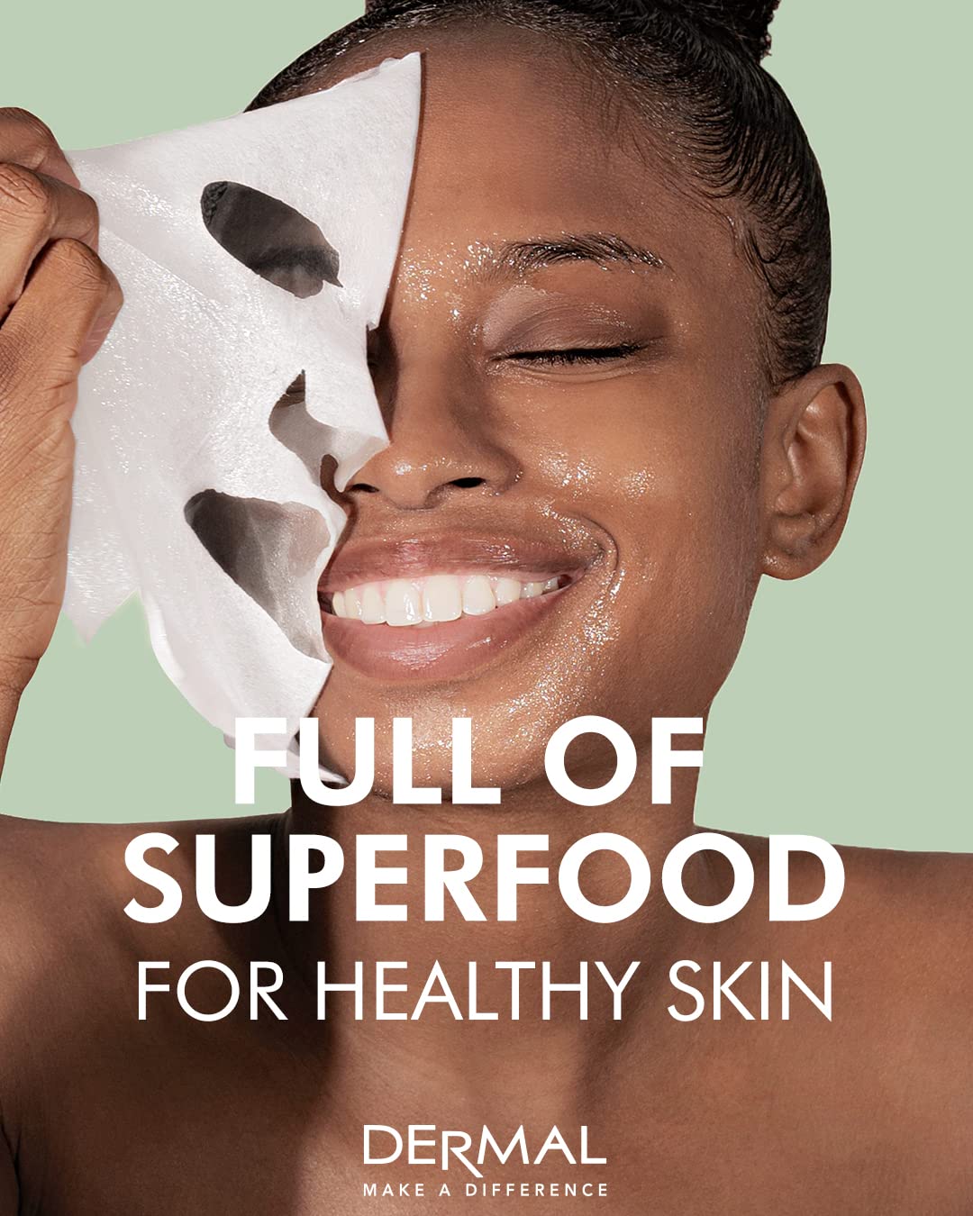 DERMAL Mascarillas faciales súper alimentarias para el cuidado de l...