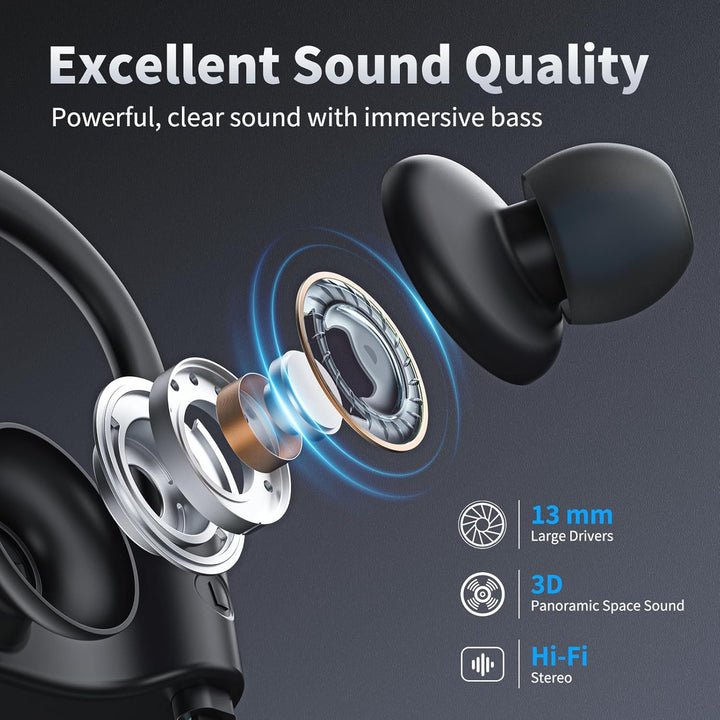 JOYWISE Auriculares inalámbricos Bluetooth 5.3 con 16 horas de repr...