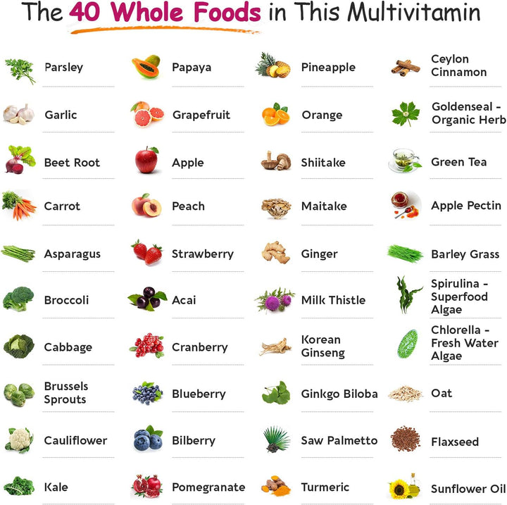 Whole Food Multivitamínico para mujeres \u2013 Multi Vitaminas, Min...