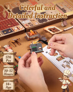 CUTEBEE Kit de casa en miniatura, rompecabezas de madera 3D para adultos, estante de rincón de libro, regalo literario de Shakespeare, bosque encantado decoración de escritorio en miniatura para