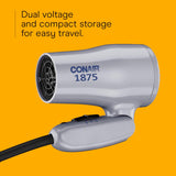 Secador de pelo compacto Conair con mango plegable, secador de viaj...