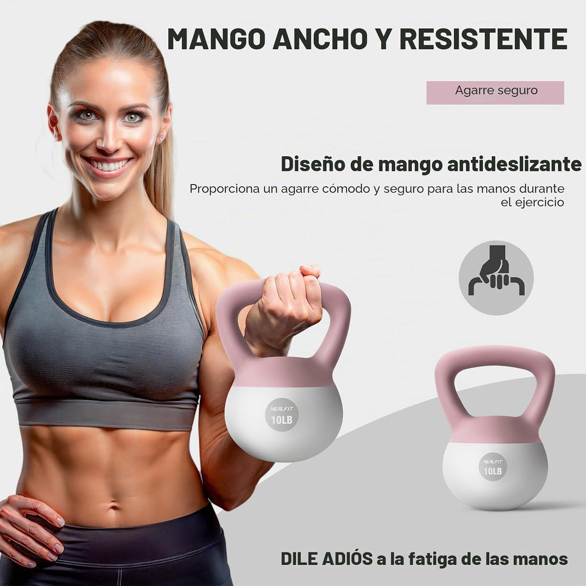 Pesas rusas suaves de 5 libras/10 libras/15 libras/20 libras/25 libras, juego de pesas rusas con agarre antideslizante suave para entrenamiento de fuerza en el gimnasio en casa