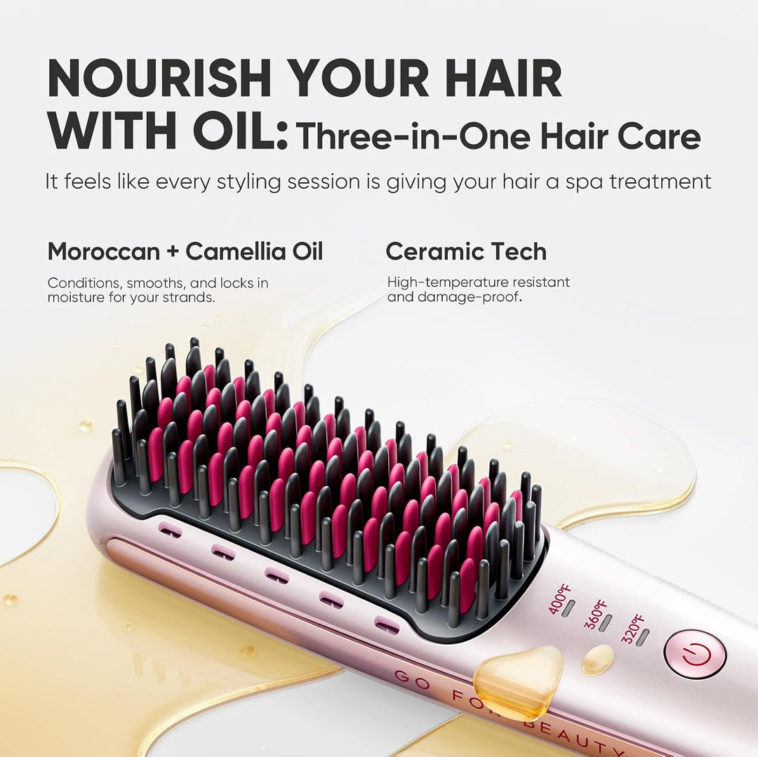 Beautigo Mini cepillo iónico alisador de pelo, oro rosa | No tiene...