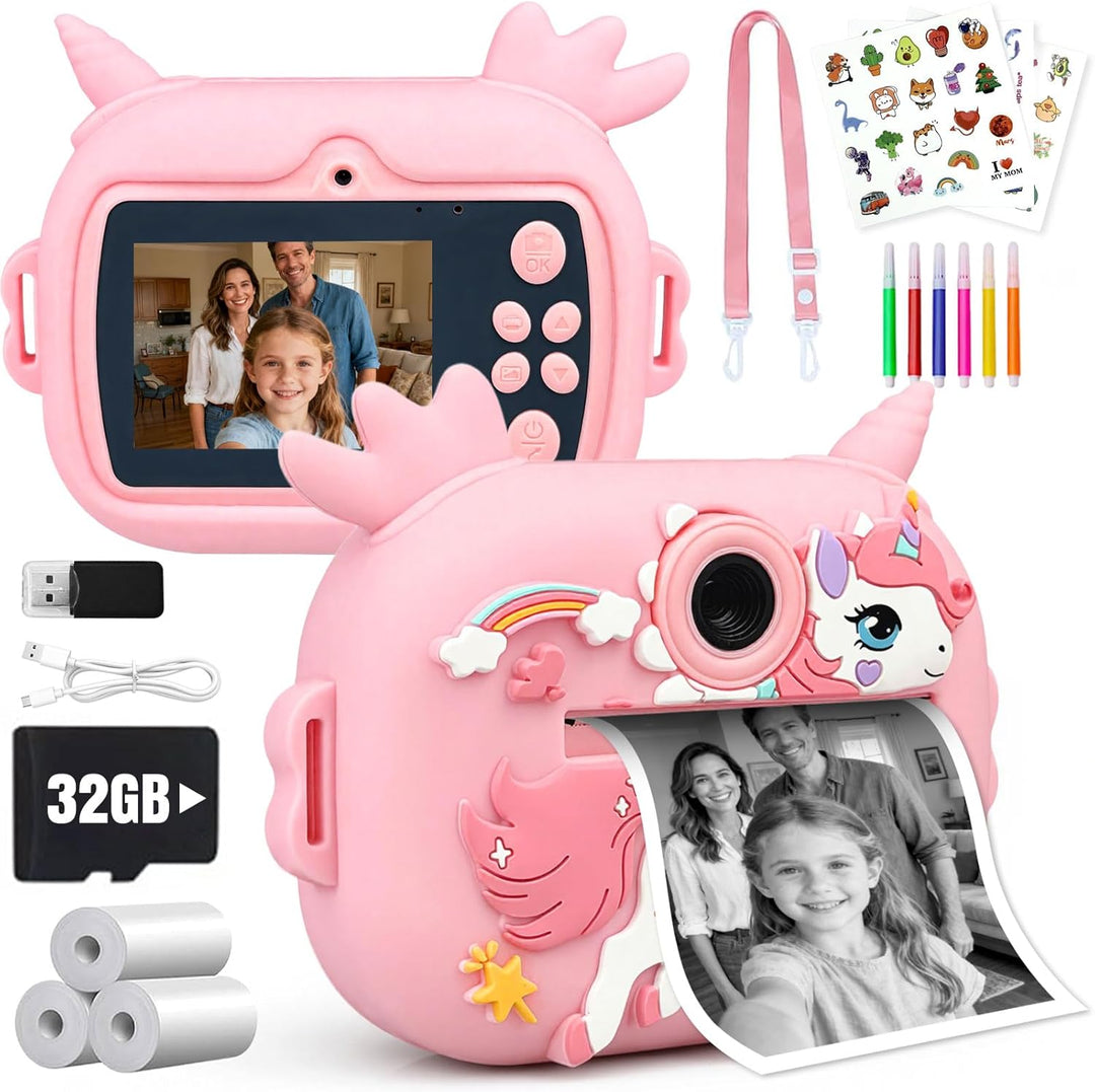 Cámara para niños con impresión instantánea, cámaras instantáneas d...
