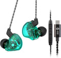 YINYOO CCZ Melody - Auriculares USB C con cable, tipo C, Verde, Con micrófono
