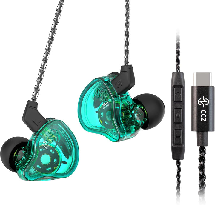 Auriculares CCZ Melody USB C con cable tipo C dentro del oído, moni...