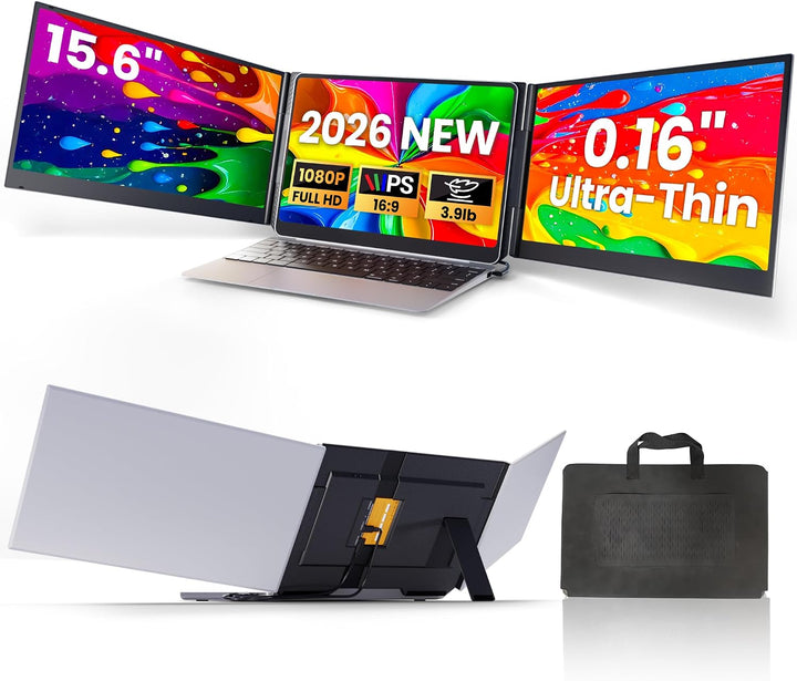 Extensor de pantalla para laptop, monitor portátil triple ultralige...