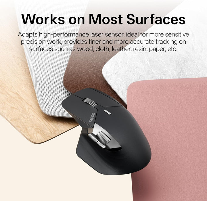 Rapoo Ratón inalámbrico MT760 PRO, NearLink + Bluetooth 5.0 multidi...