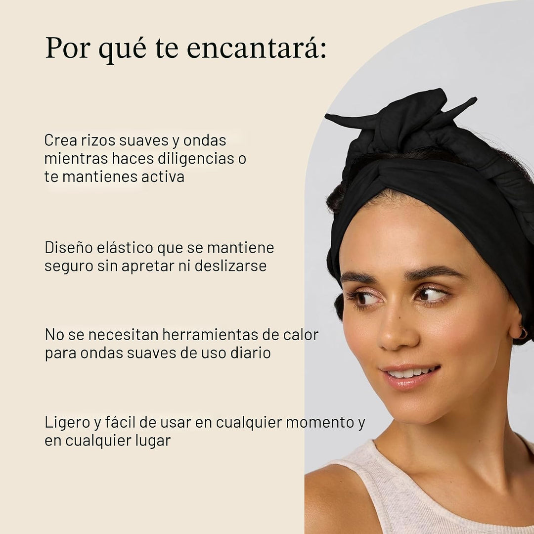 Kitsch Set & Flow Active - Diadema rizadora sin calor para mujer, c...