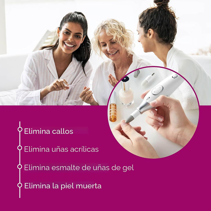 Beurer MP42 - Taladro de uñas, kit de uñas 7 en 1 con brocas de tal...