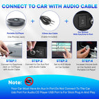 Reproductor de CD portátil Bluetooth con altavoces y auriculares