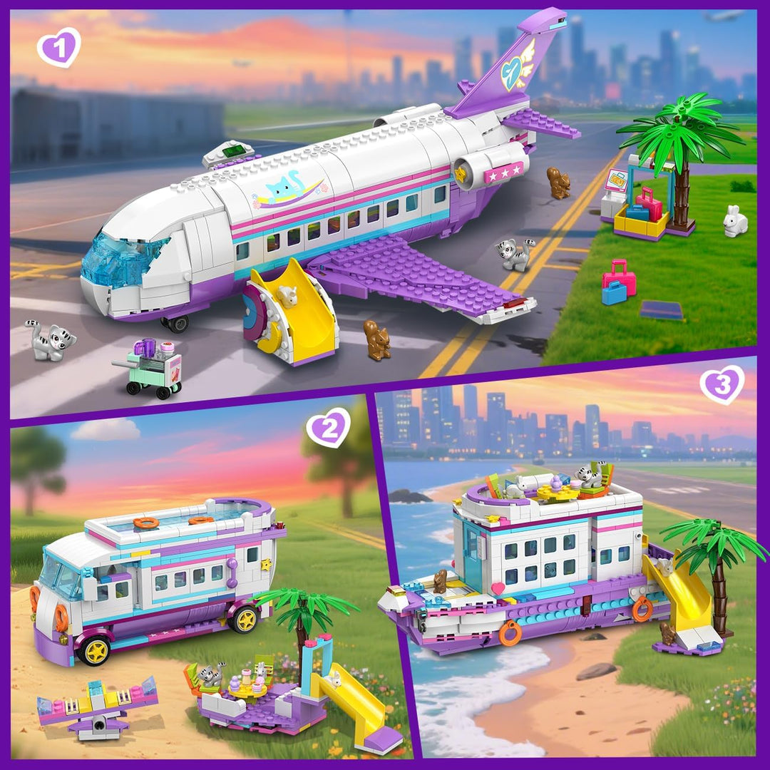 HOGOKIDS Juego de juguetes de construcción de aviones 3 en